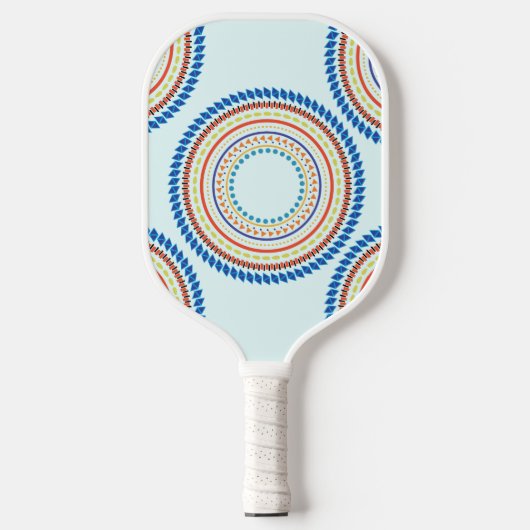 Afrikanisch Inspiriertes geometrisches Muster Pickleball Schläger (Vorderseite)