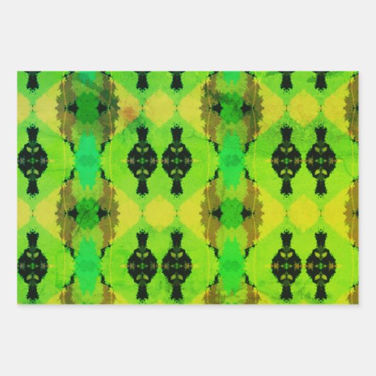 Afrikanisch inspiriertes Wrapping Paper Flat Sheet Geschenkpapier Set (Vorderseite 3)