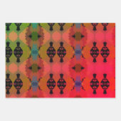 Afrikanisch inspiriertes Wrapping Paper Flat Sheet Geschenkpapier Set (Vorderseite 2)
