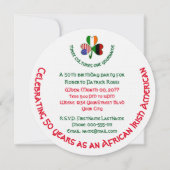 Afrikanisch-irisches USA-Kleeblatt Personalisiert  Einladung (Vorderseite)