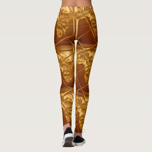 Afrikanisch Kaffeebräunung Liebliche Kleidung Frau Leggings (Rückseite)