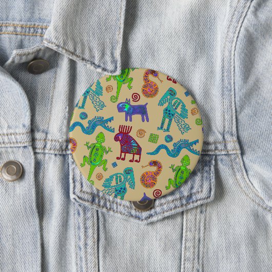 Afrikanisch-mexikanische Kultur - primitives Stamm Button (Beispiel)