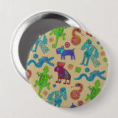 Afrikanisch-mexikanische Kultur - primitives Stamm Button (Vorne & Hinten)