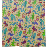 Afrikanisch-mexikanische Kultur - primitives Stamm Duschvorhang (Vorderseite)