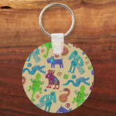 Afrikanisch-mexikanische Kultur - primitives Stamm Schlüsselanhänger (Vorderseite)