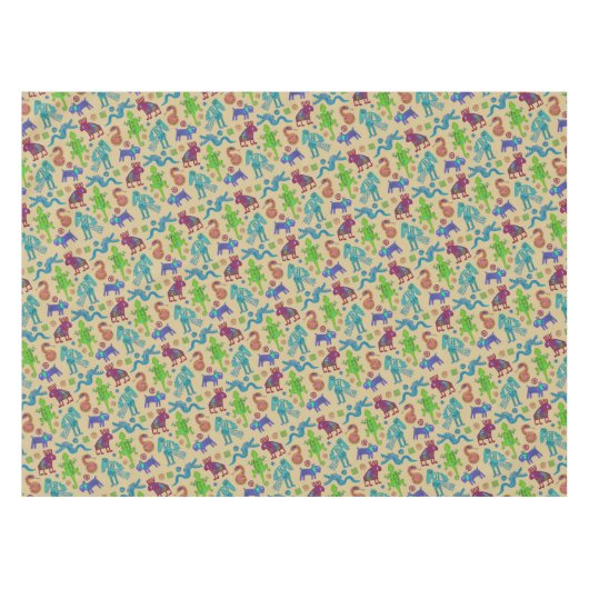 Afrikanisch-mexikanische Kultur - primitives Stamm Tischdecke (Vorderseite (Horizontal))