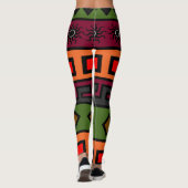 afrikanisch-modernes verziertes Muster Leggings (Rückseite)