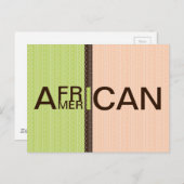 Afrikanisch Postkarte (Vorne/Hinten)