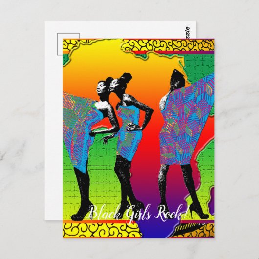 afrikanisch postkarte (Vorne/Hinten)