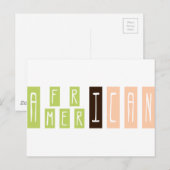 Afrikanisch Postkarte (Vorne/Hinten)