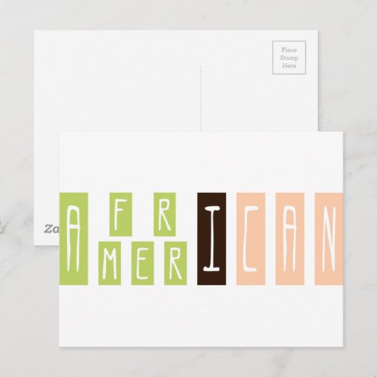 Afrikanisch Postkarte (Vorne/Hinten)
