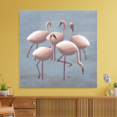 Afrikanisch-rosa Flamingos aus dem Serengeti Leinwanddruck (Insitu (Wohnzimmer))