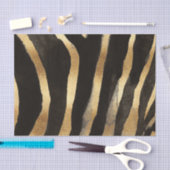 Afrikanisch-Wilde gestrichene Golden Zebra Streife Seidenpapier (Handwerk)