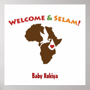 Afrikanisch - willkommenes Zuhause-Plakat Poster