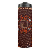 Afrikanische Aborigine-Kunst Nahtloses Muster Thermosbecher (Vorderseite)