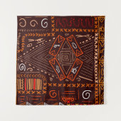 Afrikanische Aborigine-Kunst Nahtloses Muster Wandteppich (Vorderseite (Horizontal))