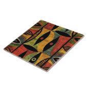 Afrikanische Abstrakt-Gold-Grüne Keramik Fliese (Seite)