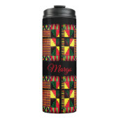Afrikanische abstrakte Designs feiern Thermosbecher (Vorderseite)