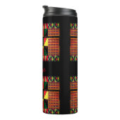 Afrikanische abstrakte Designs feiern Thermosbecher (Nach rechts gedreht)