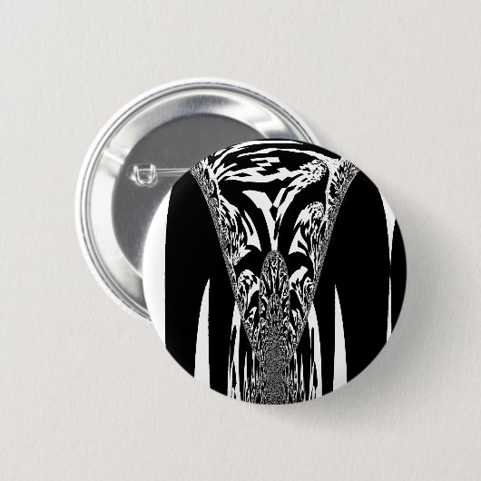 Afrikanische Abstrakte Kunstdrucke Button (Vorne & Hinten)