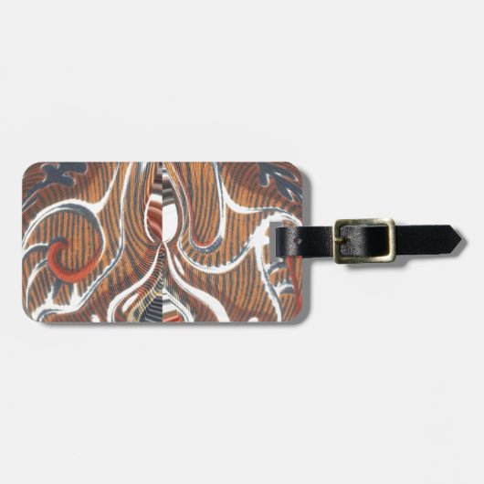 Afrikanische Abstrakte Kunstdrucke Gepäckanhänger (Vorderseite horizontal)