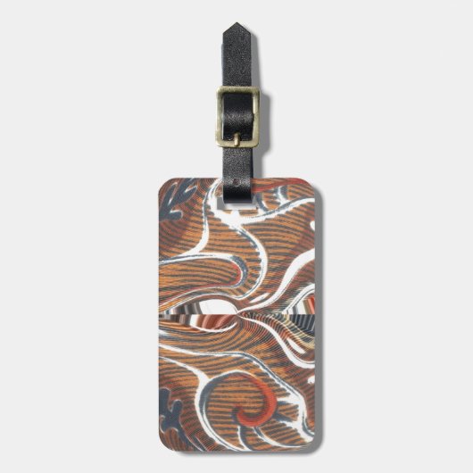 Afrikanische Abstrakte Kunstdrucke Gepäckanhänger (Vorderseite vertikal)