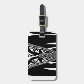 Afrikanische Abstrakte Kunstdrucke Gepäckanhänger (Vorderseite vertikal)