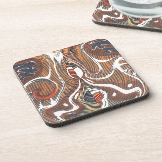 Afrikanische Abstrakte Kunstdrucke Getränkeuntersetzer (Linke Seite)