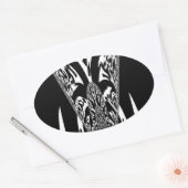 Afrikanische Abstrakte Kunstdrucke Ovaler Aufkleber (Umschlag)