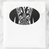 Afrikanische Abstrakte Kunstdrucke Ovaler Aufkleber (Tasche)