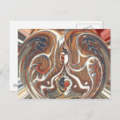 Afrikanische Abstrakte Kunstdrucke Postkarte (Vorne/Hinten)