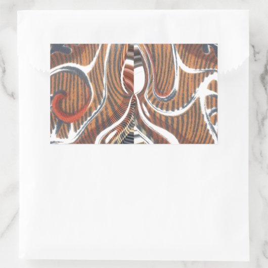 Afrikanische Abstrakte Kunstdrucke Rechteckiger Aufkleber (Tasche)