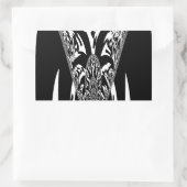 Afrikanische Abstrakte Kunstdrucke Rechteckiger Aufkleber (Tasche)