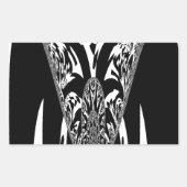 Afrikanische Abstrakte Kunstdrucke Rechteckiger Aufkleber (Vorderseite)