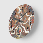 Afrikanische Abstrakte Kunstdrucke Runde Wanduhr (Winkel)