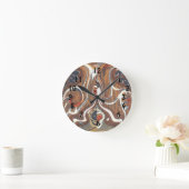 Afrikanische Abstrakte Kunstdrucke Runde Wanduhr (Zuhause)