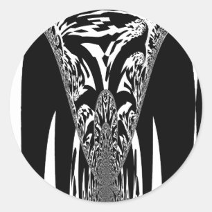 Afrikanische Abstrakte Kunstdrucke Runder Aufkleber