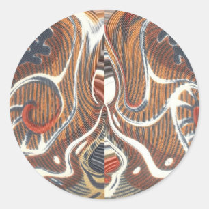 Afrikanische Abstrakte Kunstdrucke Runder Aufkleber