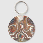 Afrikanische Abstrakte Kunstdrucke Schlüsselanhänger (Vorderseite)