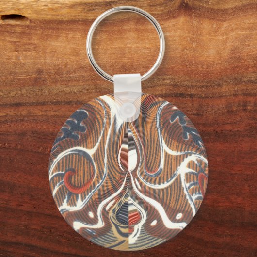 Afrikanische Abstrakte Kunstdrucke Schlüsselanhänger (Vorderseite)