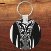 Afrikanische Abstrakte Kunstdrucke Schlüsselanhänger (Vorderseite)