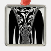 Afrikanische Abstrakte Kunstdrucke Silbernes Ornament (Vorne)