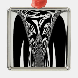 Afrikanische Abstrakte Kunstdrucke Silbernes Ornament