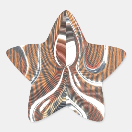 Afrikanische Abstrakte Kunstdrucke Stern-Aufkleber (Vorderseite)