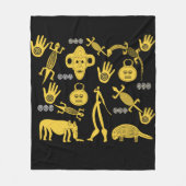 Afrikanische abstrakte Stammeskunst Fleecedecke (Vorderseite)