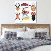Afrikanische abstrakte Stammeskunst Leinwanddruck (Insitu (Schlafzimmer))