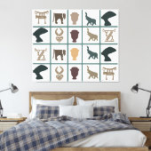 Afrikanische abstrakte Stammeskunst Leinwanddruck (Insitu (Schlafzimmer))