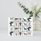 Afrikanische abstrakte Stammeskunst Postkarte (Stehend Vorderseite)