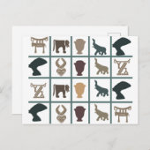 Afrikanische abstrakte Stammeskunst Postkarte (Vorne/Hinten)
