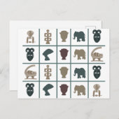 Afrikanische abstrakte Stammeskunst Postkarte (Vorne/Hinten)